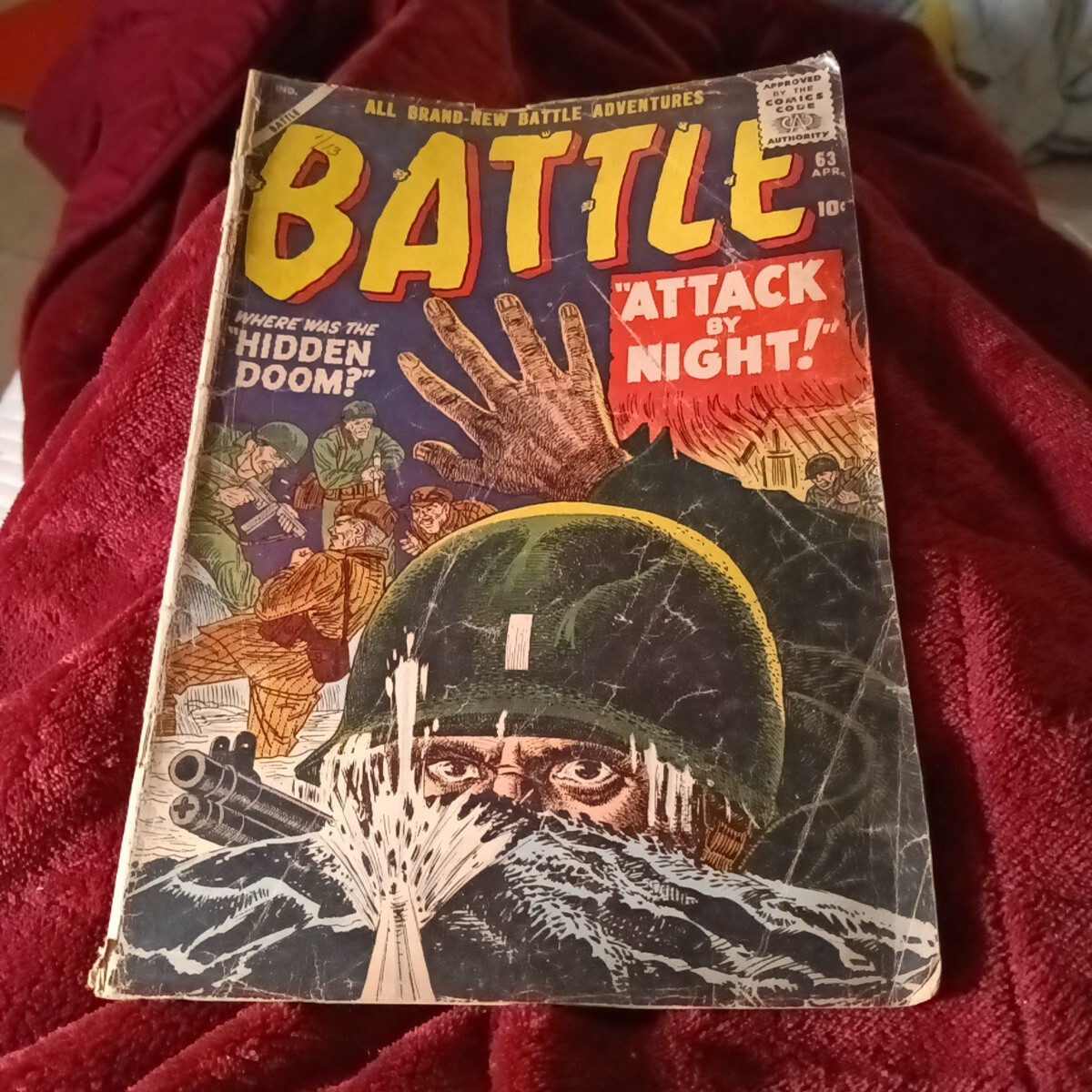 Battle #63 Atlas Marvel comics 1959 early Steve Ditko-art silver age war Kirby?