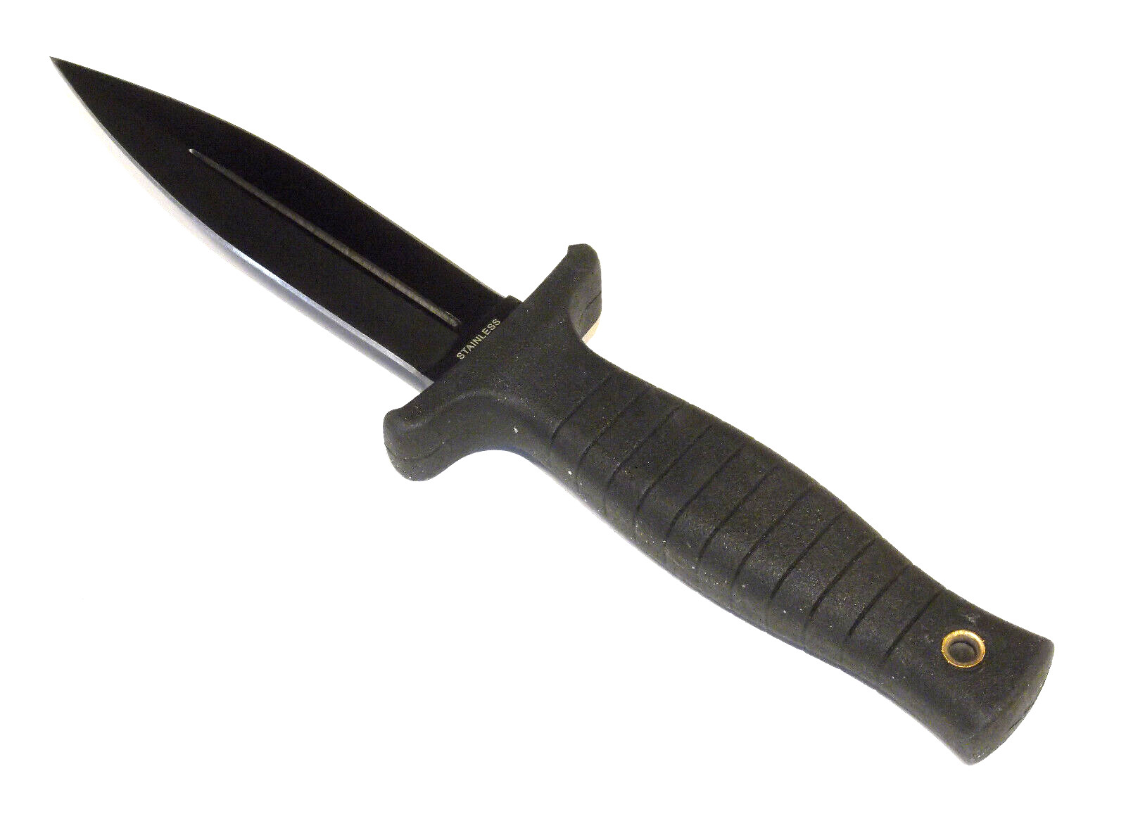 Rite EDGE 211459CM Dagger Black double edge blade belt or boot knife 9″ overall