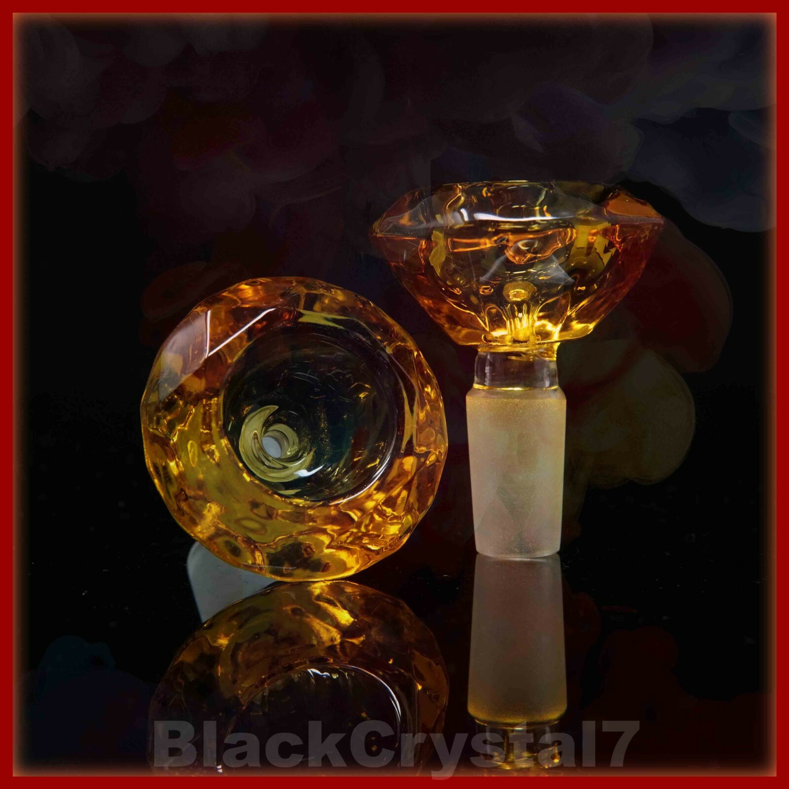 2.5 in Handmade Gold Diamond Slider 14mm Tobacco Smoking Bowl Glass Pipes – US