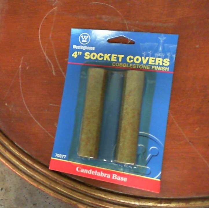 2 SOCKET COVERS COBBLESTONE FINISH