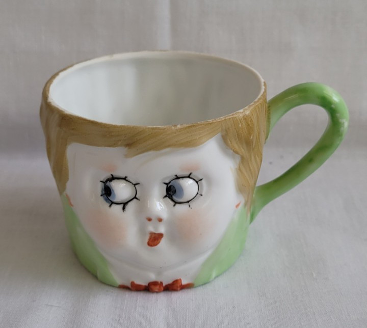 VTG Nippon Porcelain Hand Painted Face Mug 1920-1949