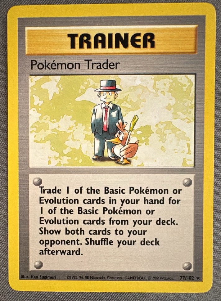 Pokemon Trader – 77/102 – Near Mint Condition – Grade 8.7 Ai graded NM