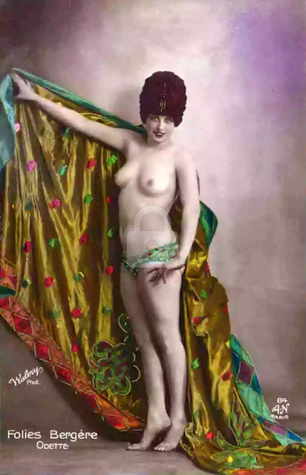 Folies Bergere showgirl Odette Postcard Copy