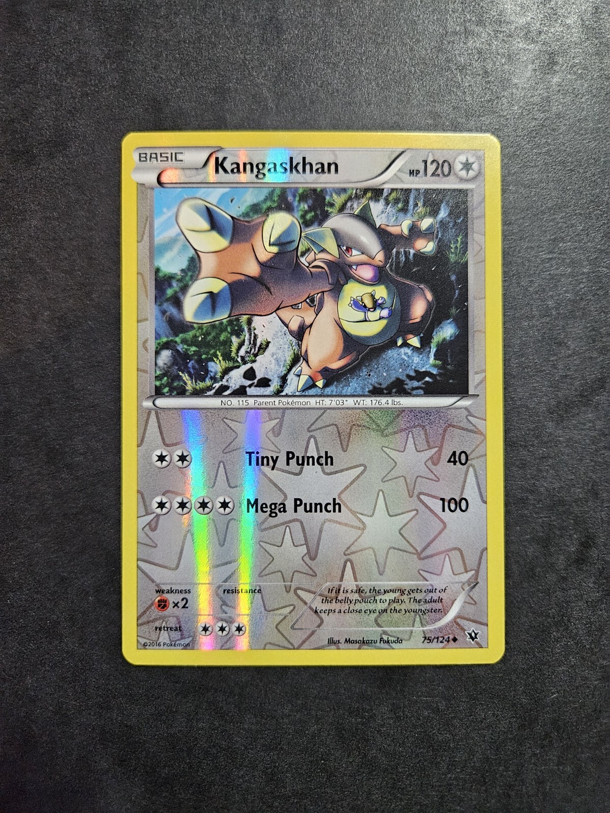 Kangaskhan – 75/124 – Uncommon – Reverse Holo – Pokemon Fates Collide