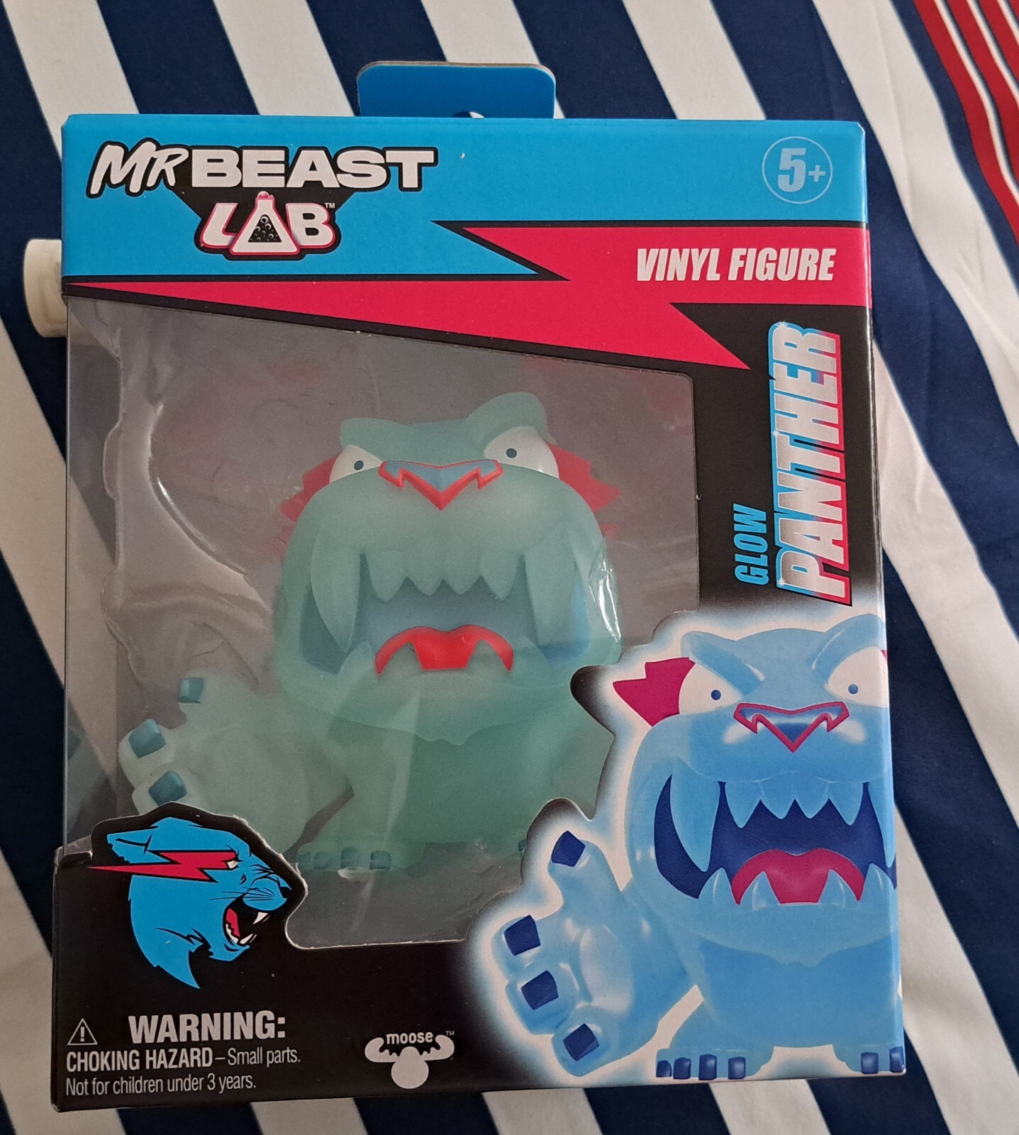 Moose Mr Beast Lab Glow Panther Vinyl Figure NEW