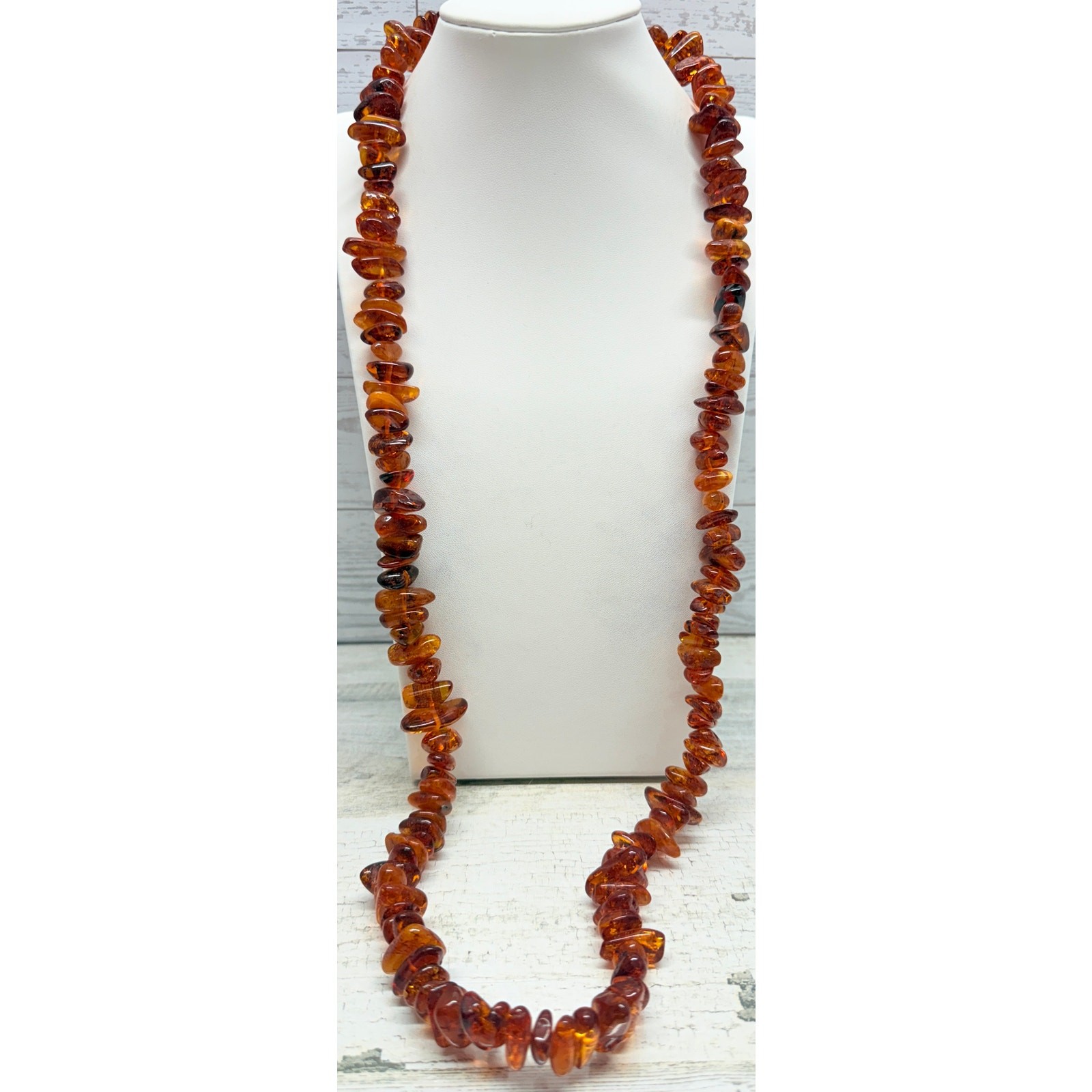 Vintage 1940s Baltic Amber Chunk Cabochon Necklace 102 Grams