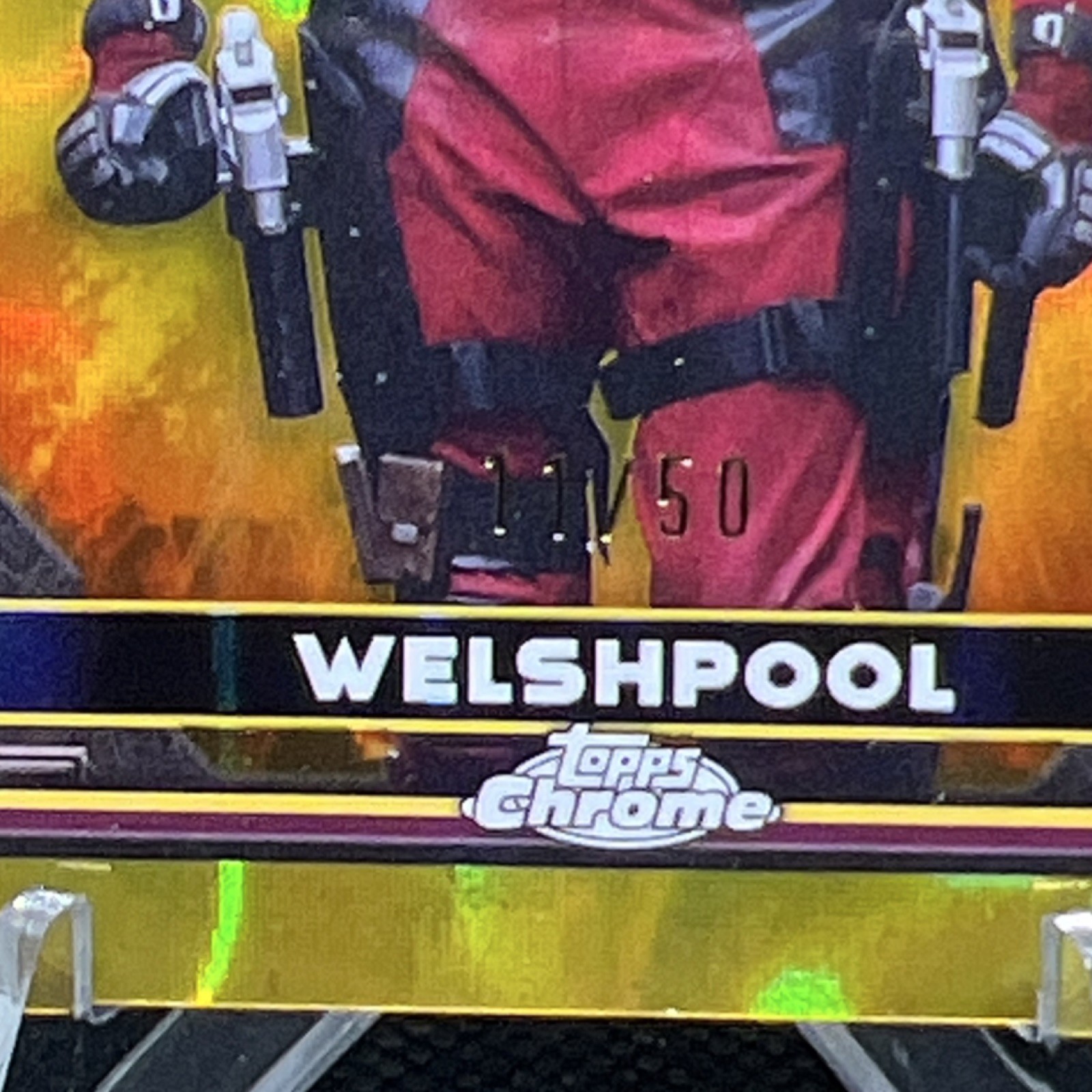 Topps Deadpool & Wolverine Welshpool Gold Parallel Serial #37 /50 Trading Card