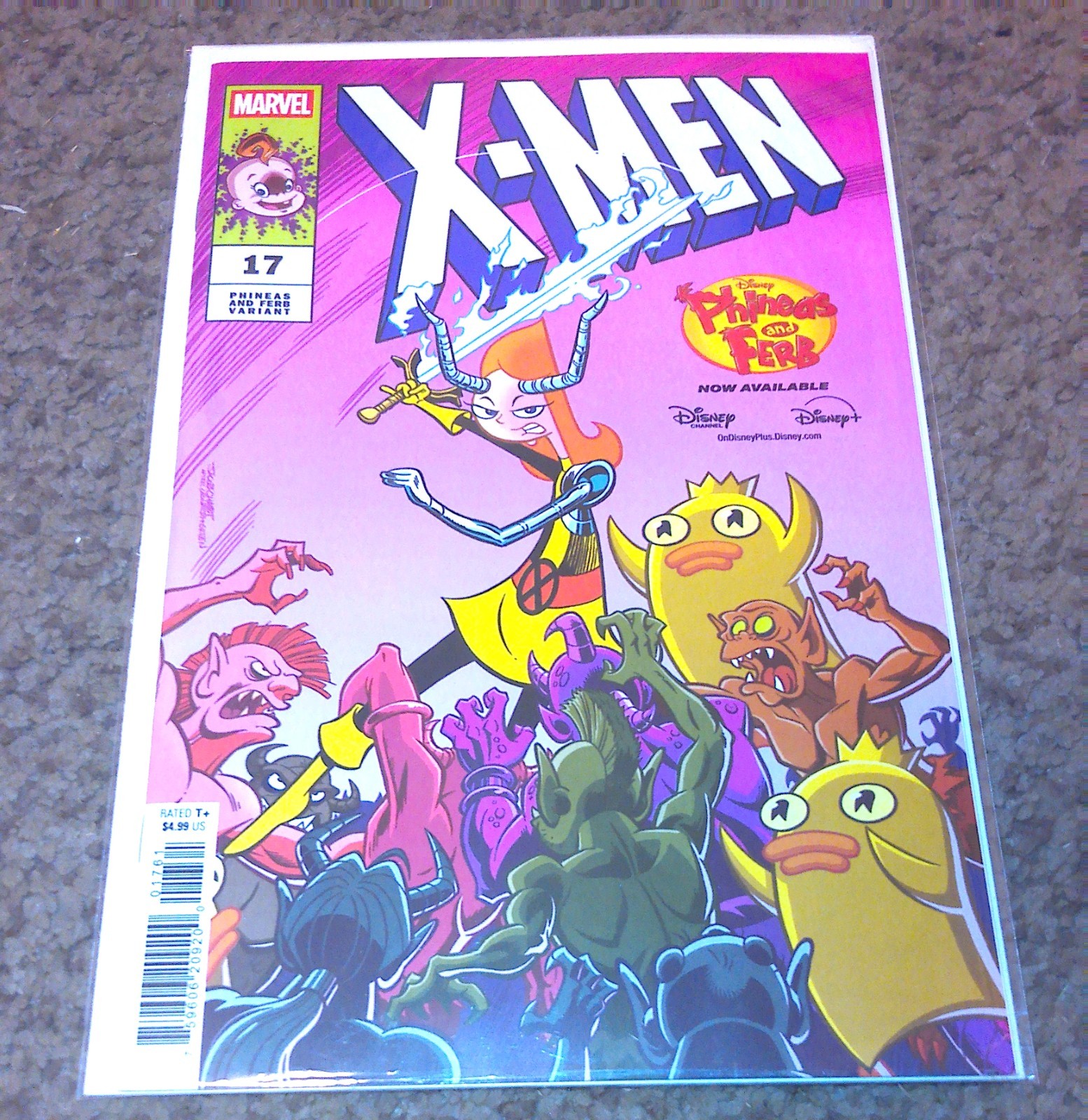 X-MEN 17 PHINEAS & FERB VARIANT – MARVEL 2025 – NEAR MINT+