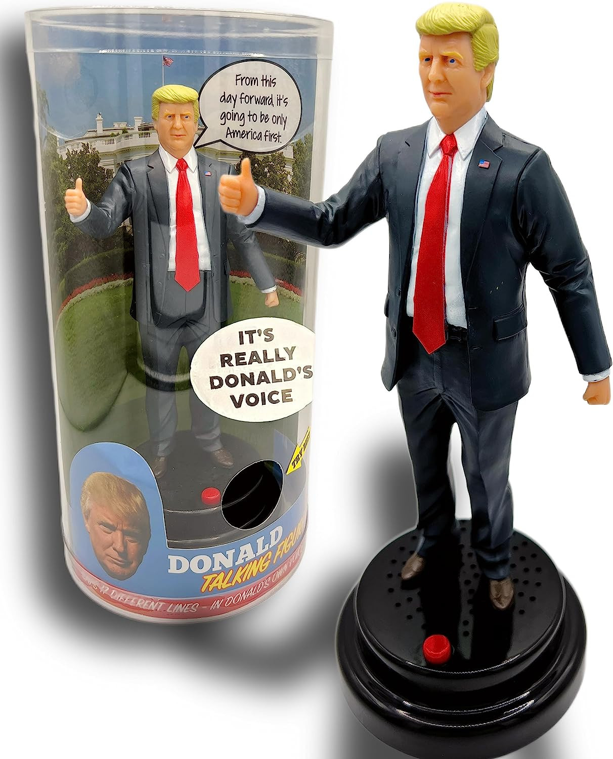 Talking Donald Trump Figure Speaks Multiple Lines in Real Voice