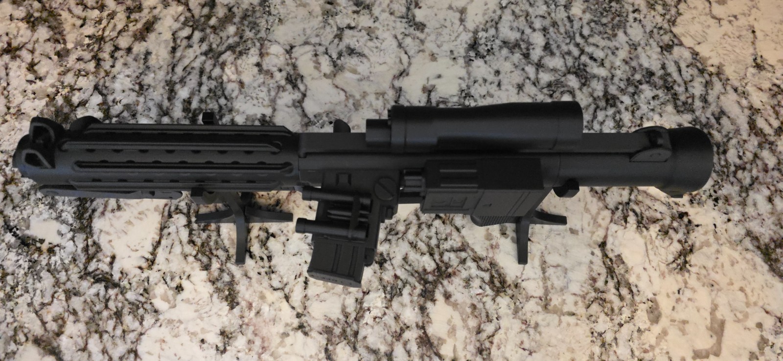 27″ BLACK Edition Stormtrooper E-11 Blaster Rifle ASSEMBLED VERSION | 3D Printed