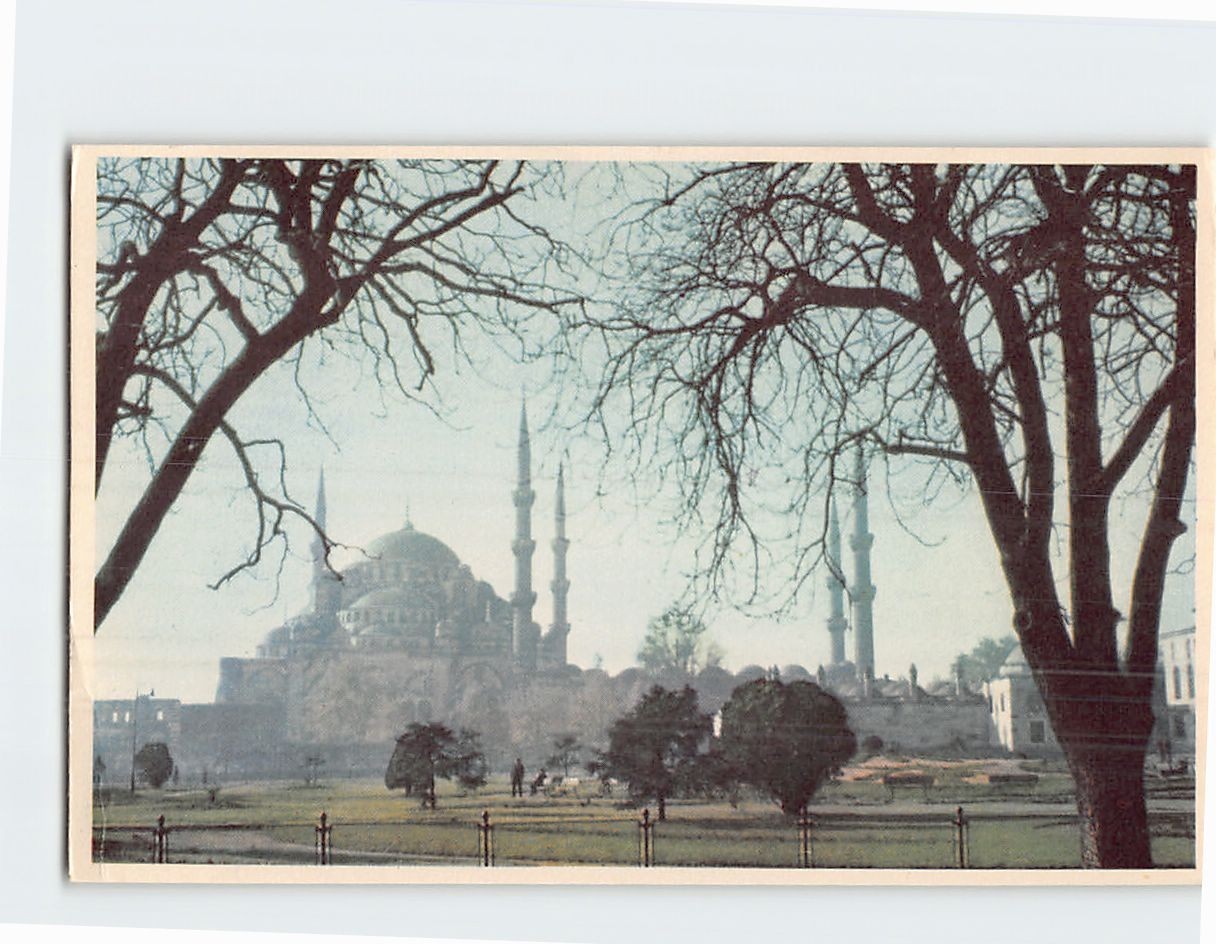 Postcard Blue Mosque Istanbul Turkey