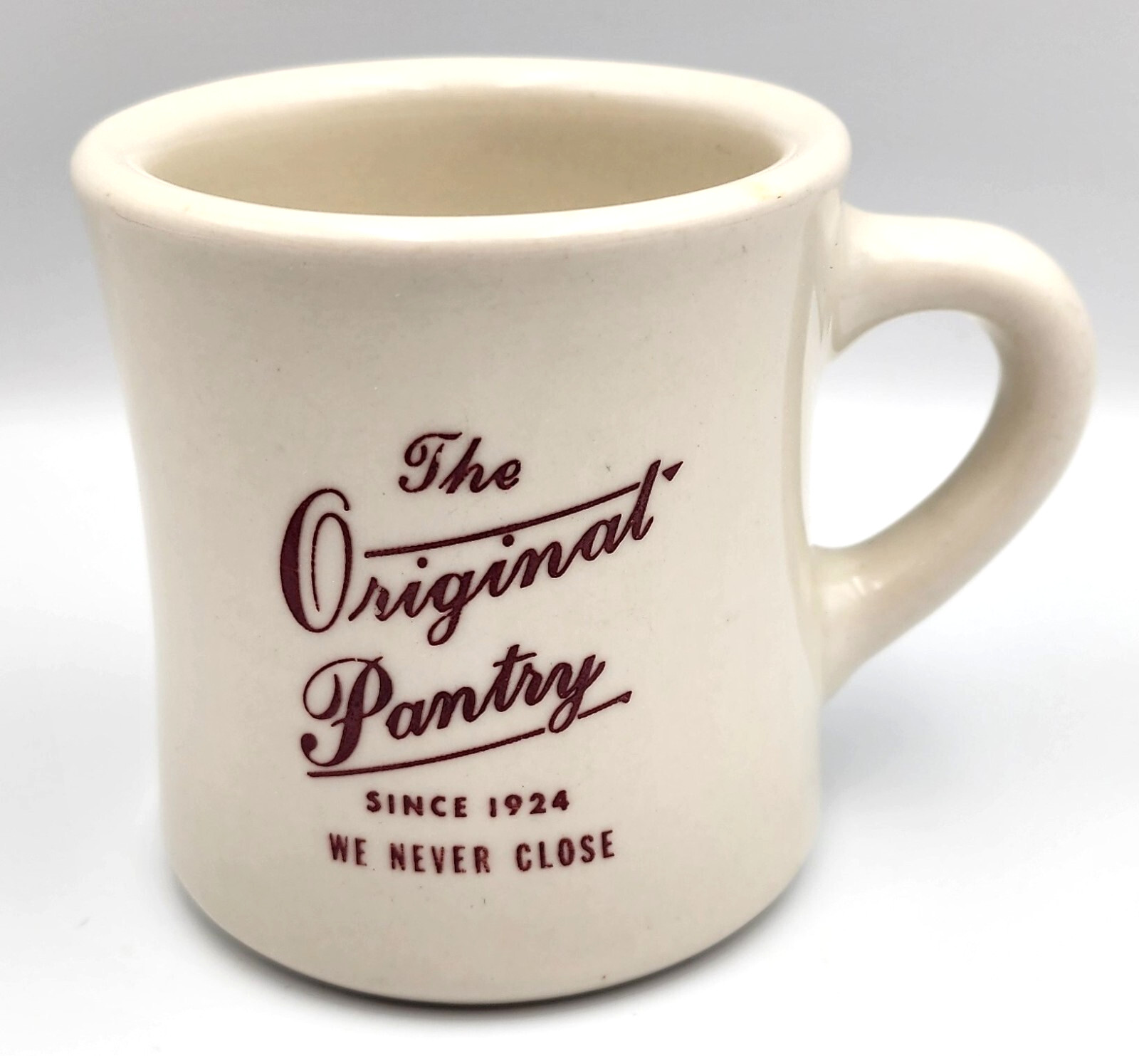VTG THE ORIGINAL PANTRY SINCE 1924 HEAVY RESTAURANT STYLE COFFEE MUG