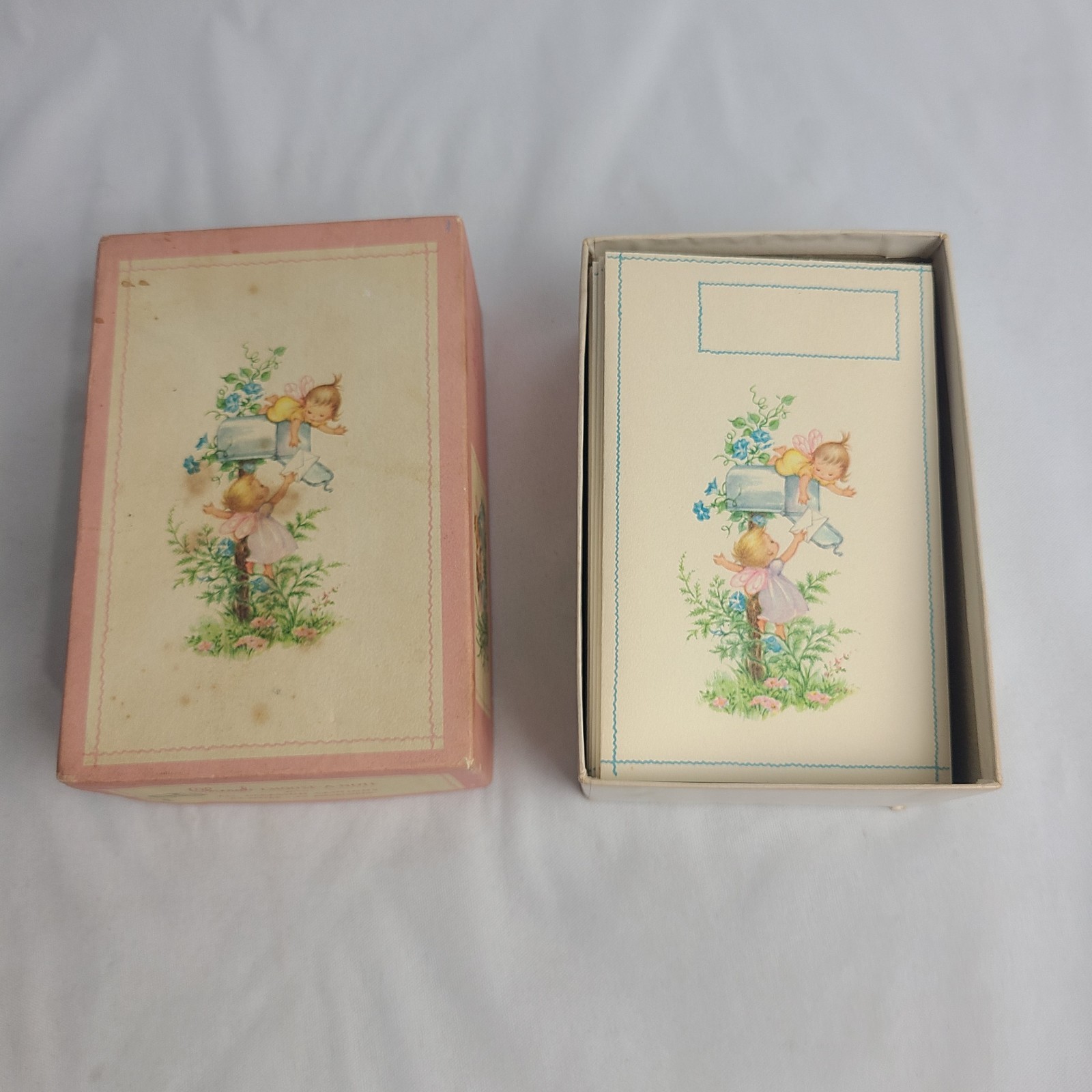Vintage Cherub Choose A Note All Occasions Box Of Greetings 17 Ct. 4 Designs MCM
