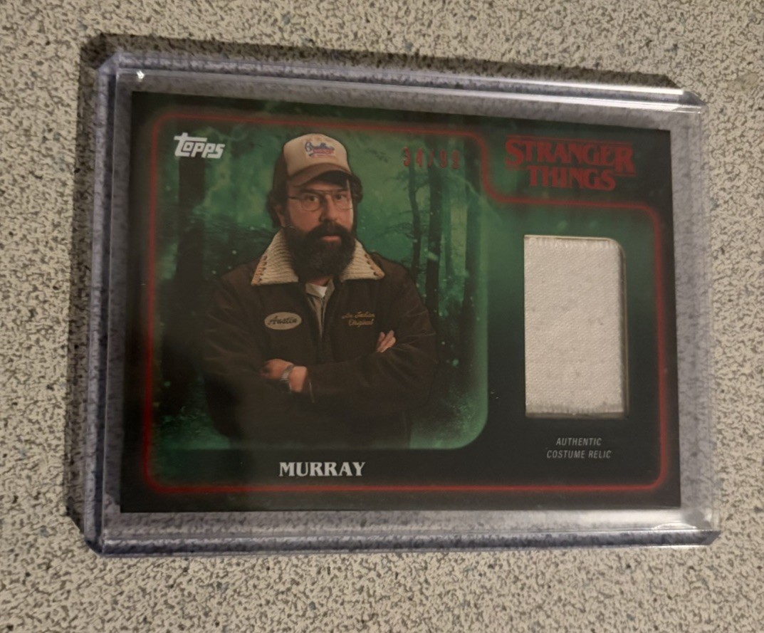 2025 Topps Stranger Things Brett Gelman as Murray Red Costume Relic /99