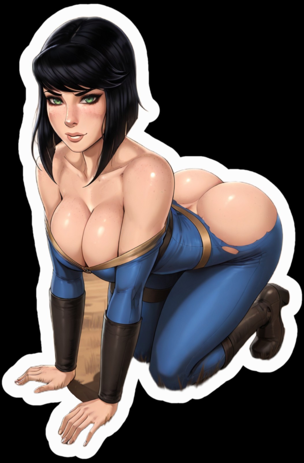 Fallout Vault Meat Anime Sticker 4″
