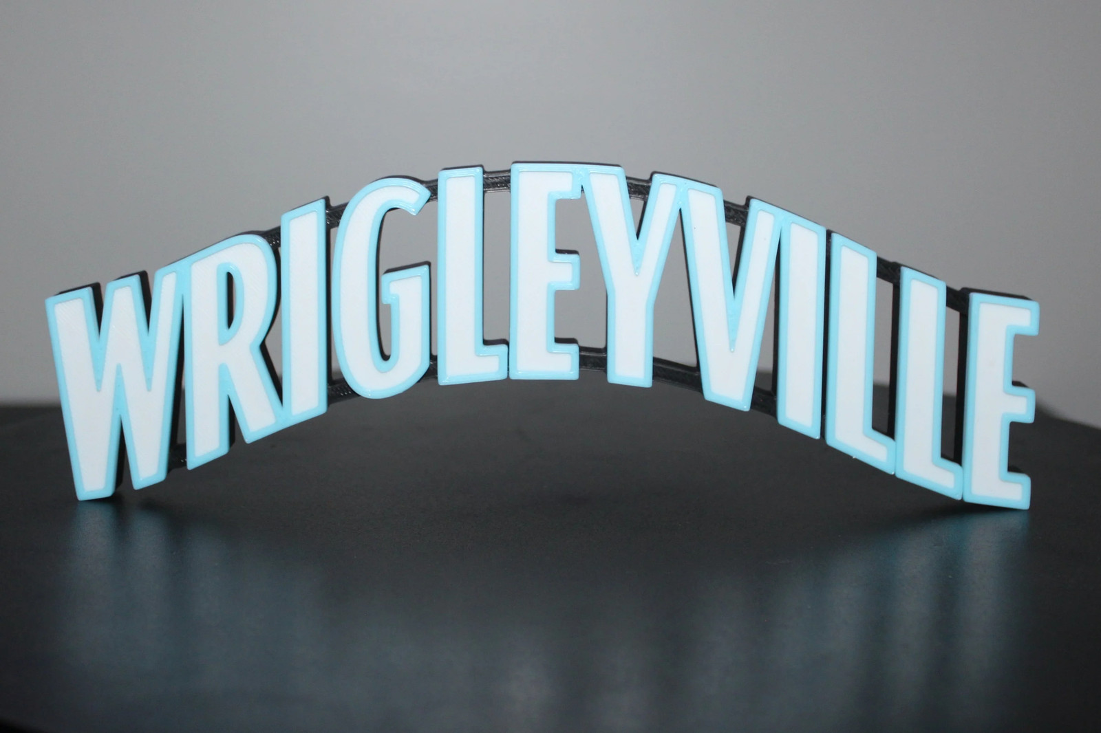 Wrigleyville 3D printed Logo Sign Wall Desk Shelf Art