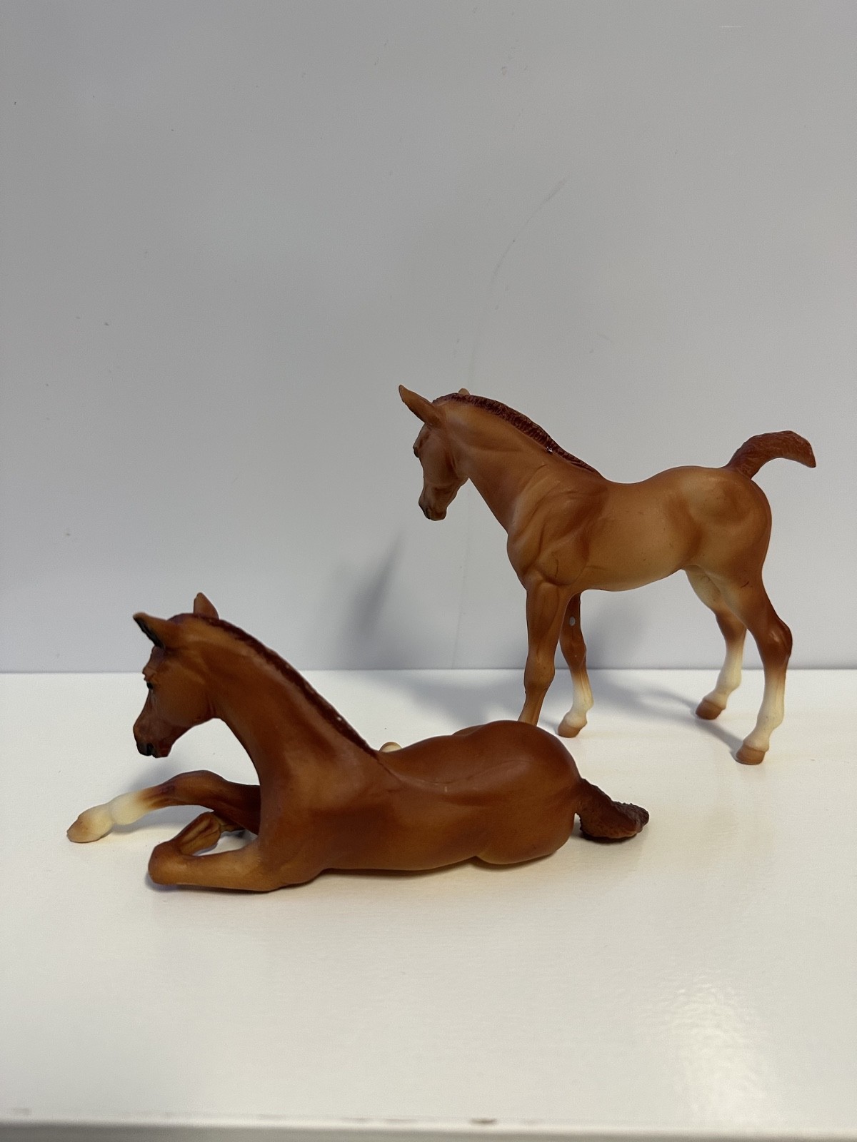 Breyer horse # 1256 Amber and Ashley twin Morgan foals set, traditional
