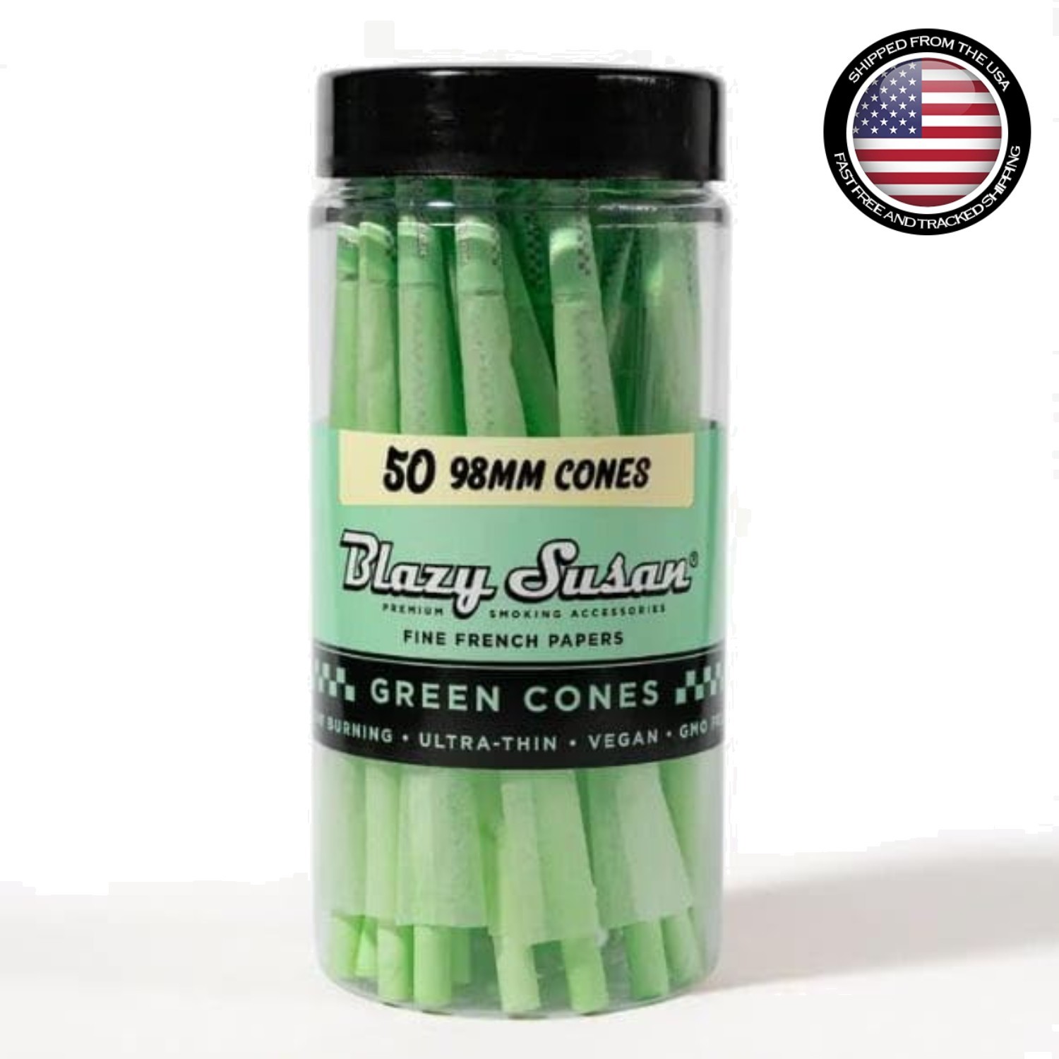 Green Tubes 50 Count | 98mm, & GMO-Free for Conscious Living
