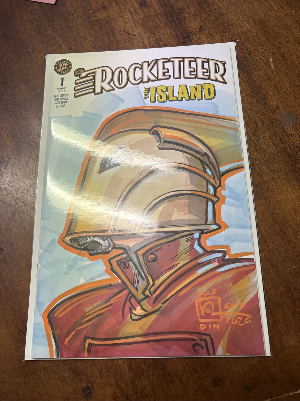 Chad Hardin original sketch rocketeer