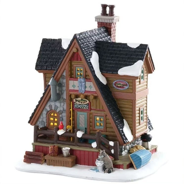 Lemax PETES FISHING CABIN # 85321 Christmas Vail Village Building RETIRED NEW