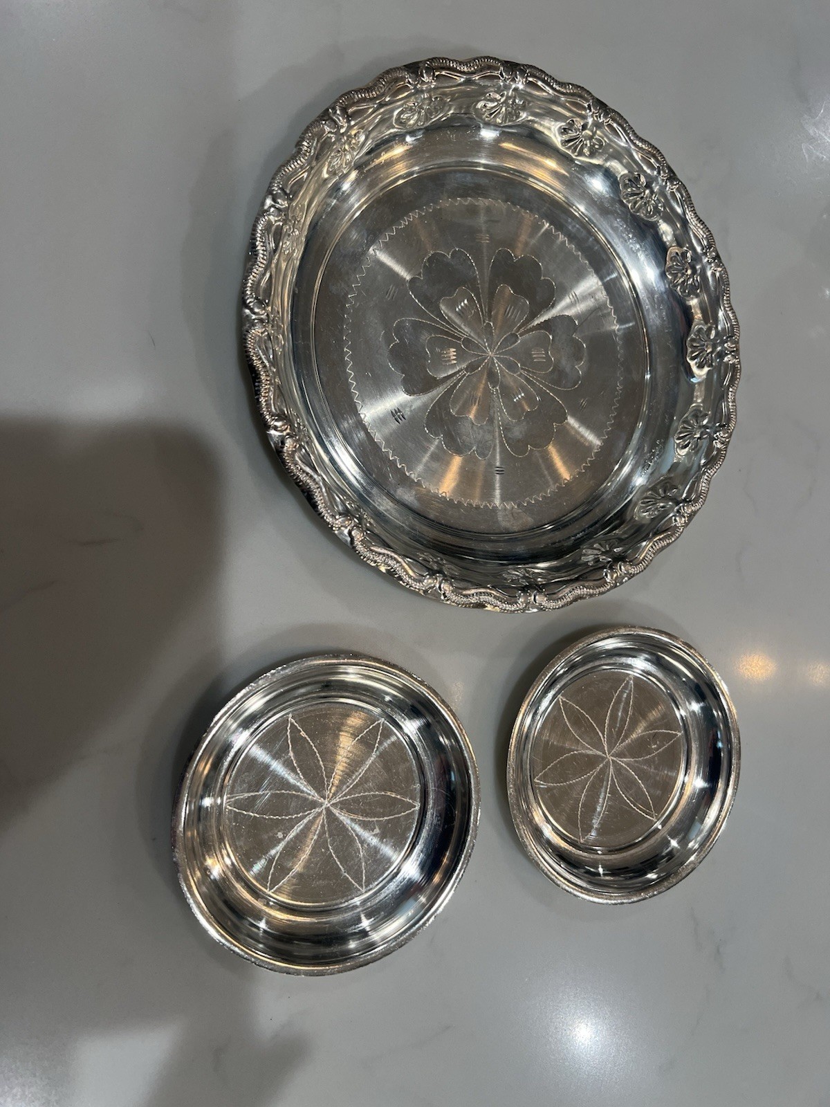 German Silver Pooja Thali Set