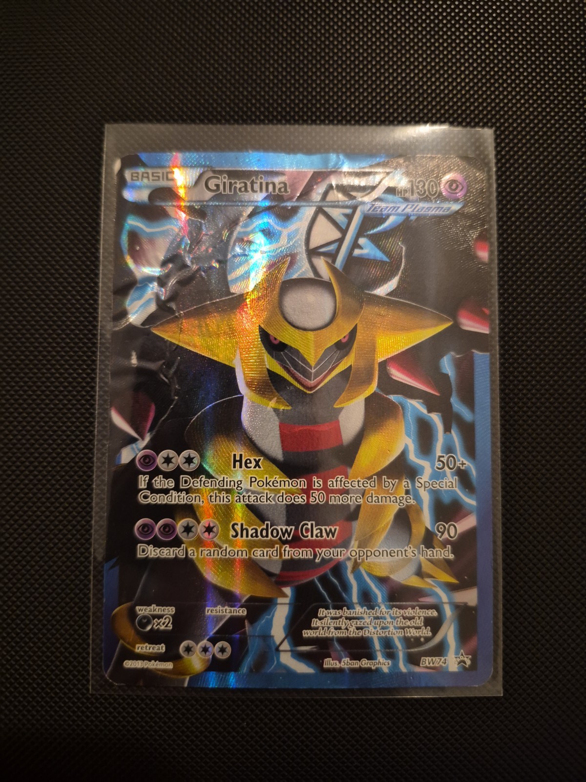 Pokemon Giratina BW74 Team Plasma Full Art Promo Holo MP Rare Card