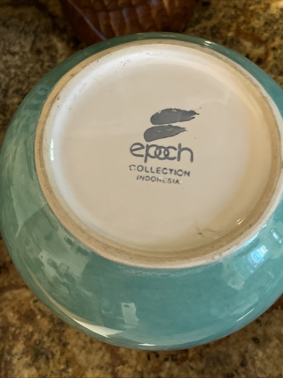 Epoch Ceramic Pitcher, 8”, 72 Ounce Capacity, Blue/Teal/Yellow, Indonesia