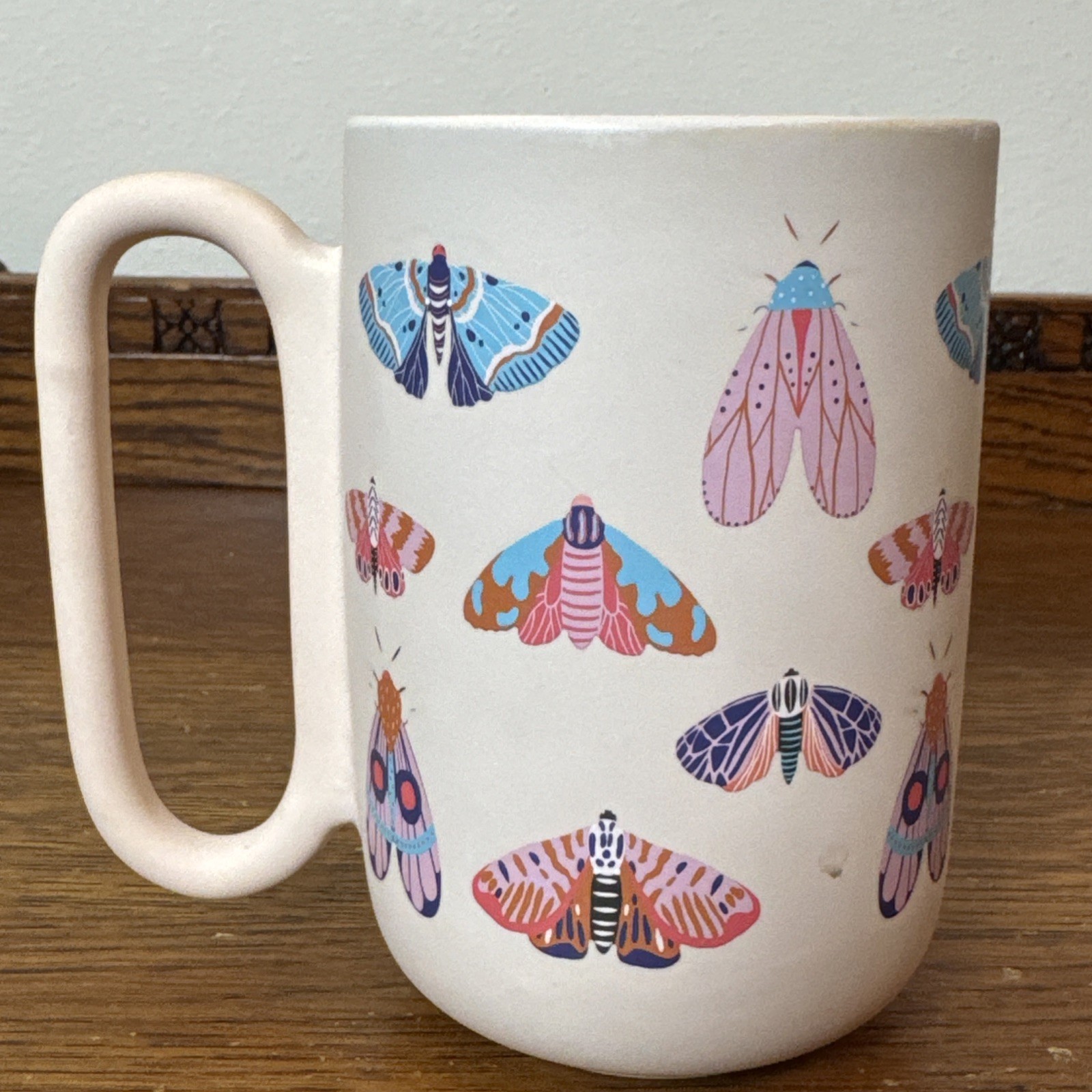 🌲 Thyme & Table Stoneware Moth Mug – 5.25” Tall – Hand Wash Only 🌲