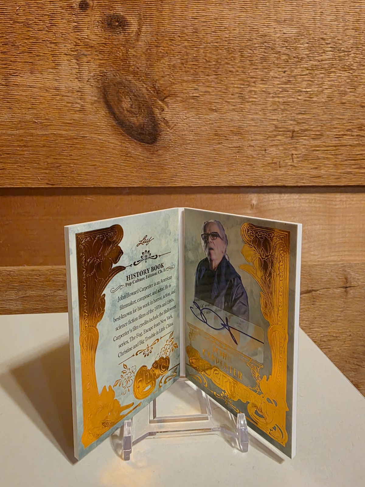 John Carpenter 2024 Leaf History Book Auto Biography Booklet 14/25