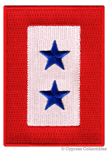TWO BLUE STAR SERVICE BANNER PATCH MILITARY FLAG EMBLEM embroidered iron-on NEW