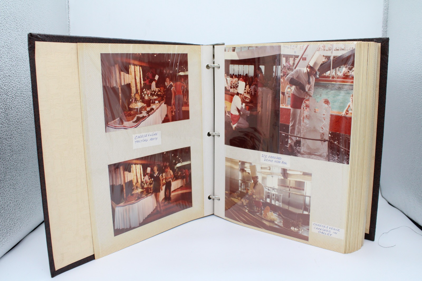 Vintage Found Photo Album w/Snapshots Family 1980s-2000s Vacation Cruise Europe