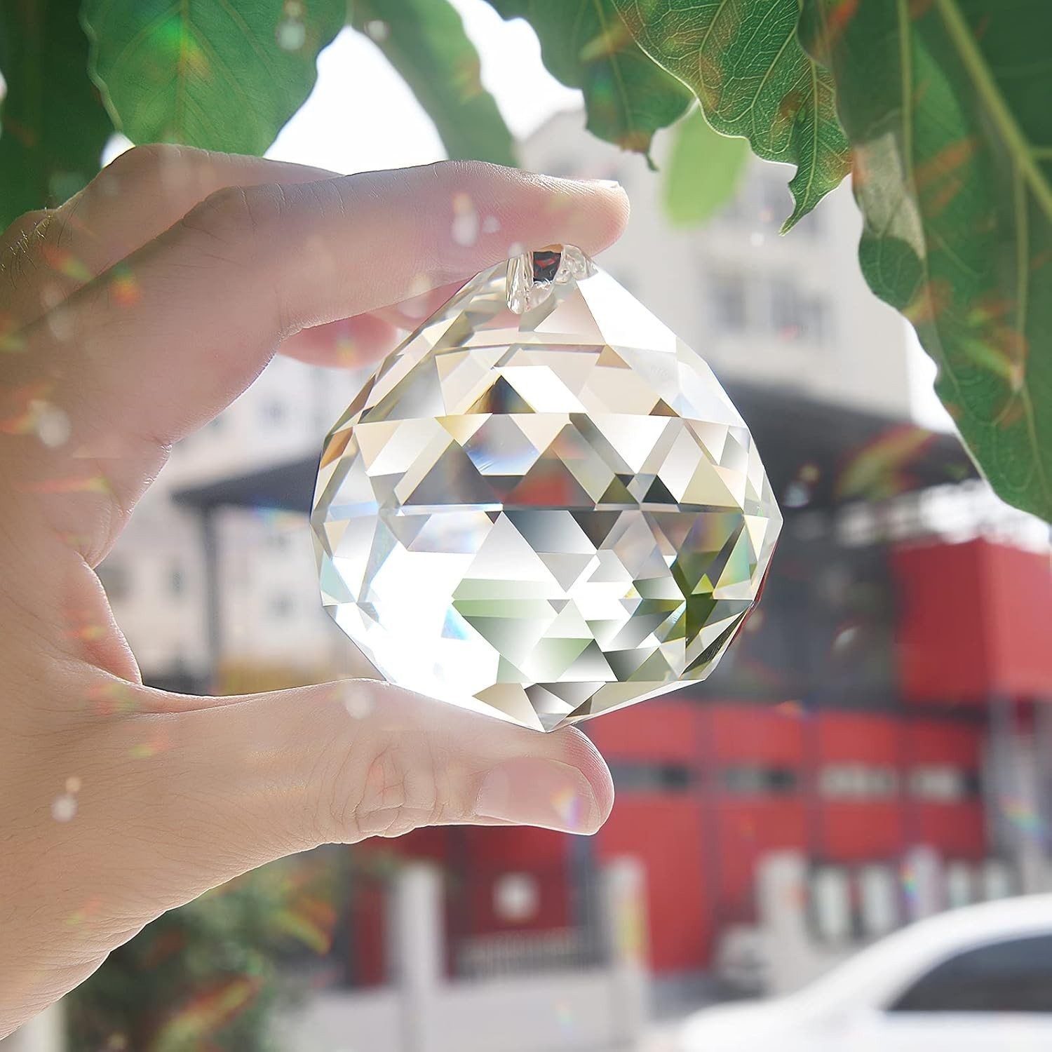60mm Hanging Crystal Ball – Transform Your Space with Rainbows and Light