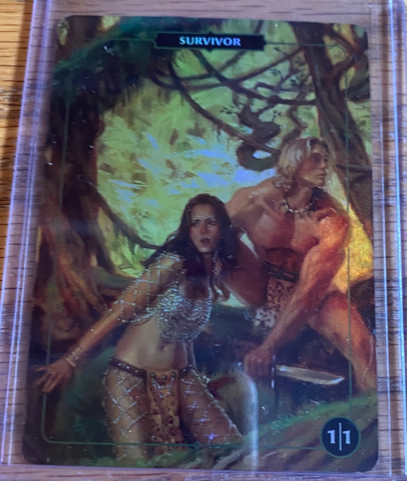 Survivor 1/1 Aaron Miller Collector Tokens Foil Card Trading Card
