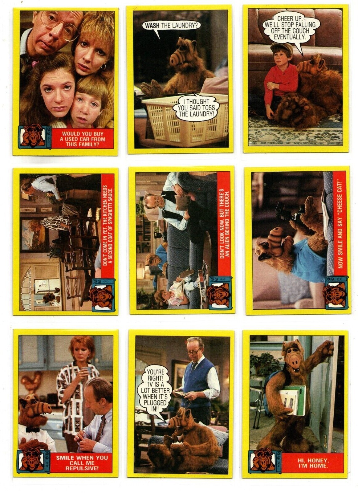 1987 Alf Trading Cards 1st Series Singles U You Pick / Choose From List / bx130