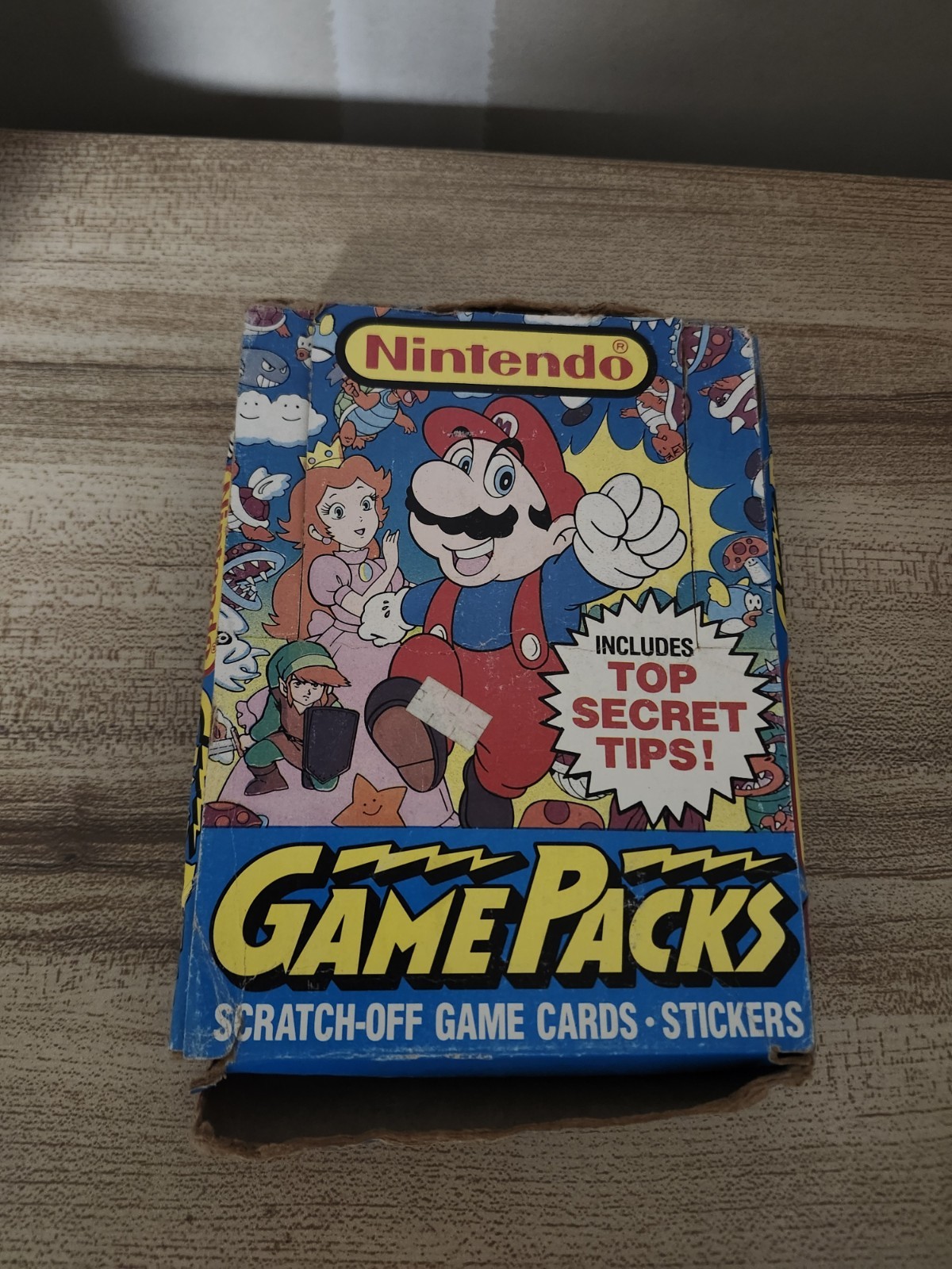 1989 Topps Nintendo Game Packs Lot of 47 Sealed Wax Packs Mario Zelda With Box