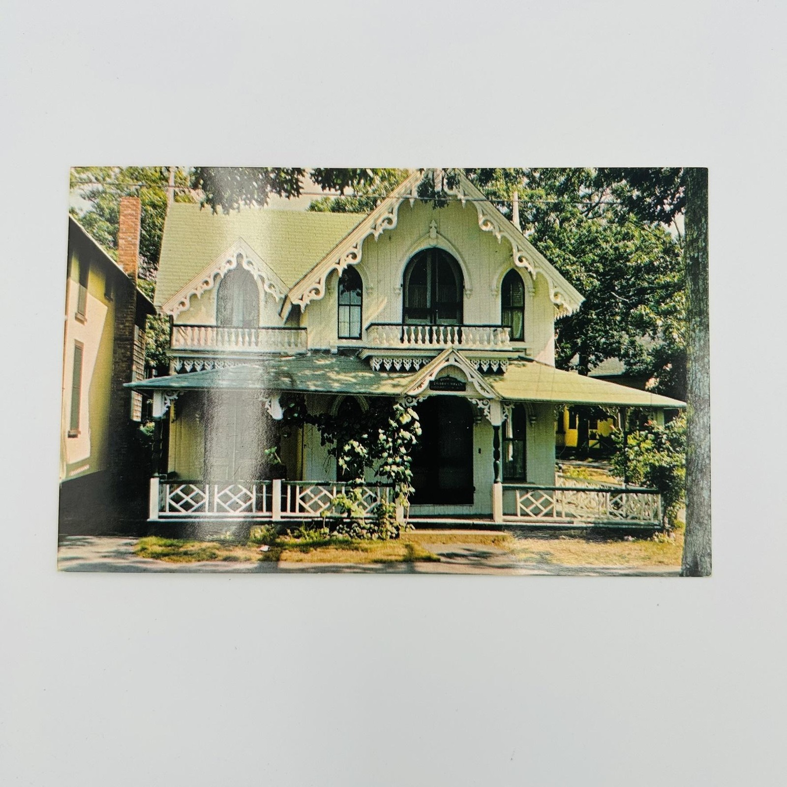 Bishop Gilbert Haven Cottage Postcard Green Standard 5.5×3.5 In RPPC