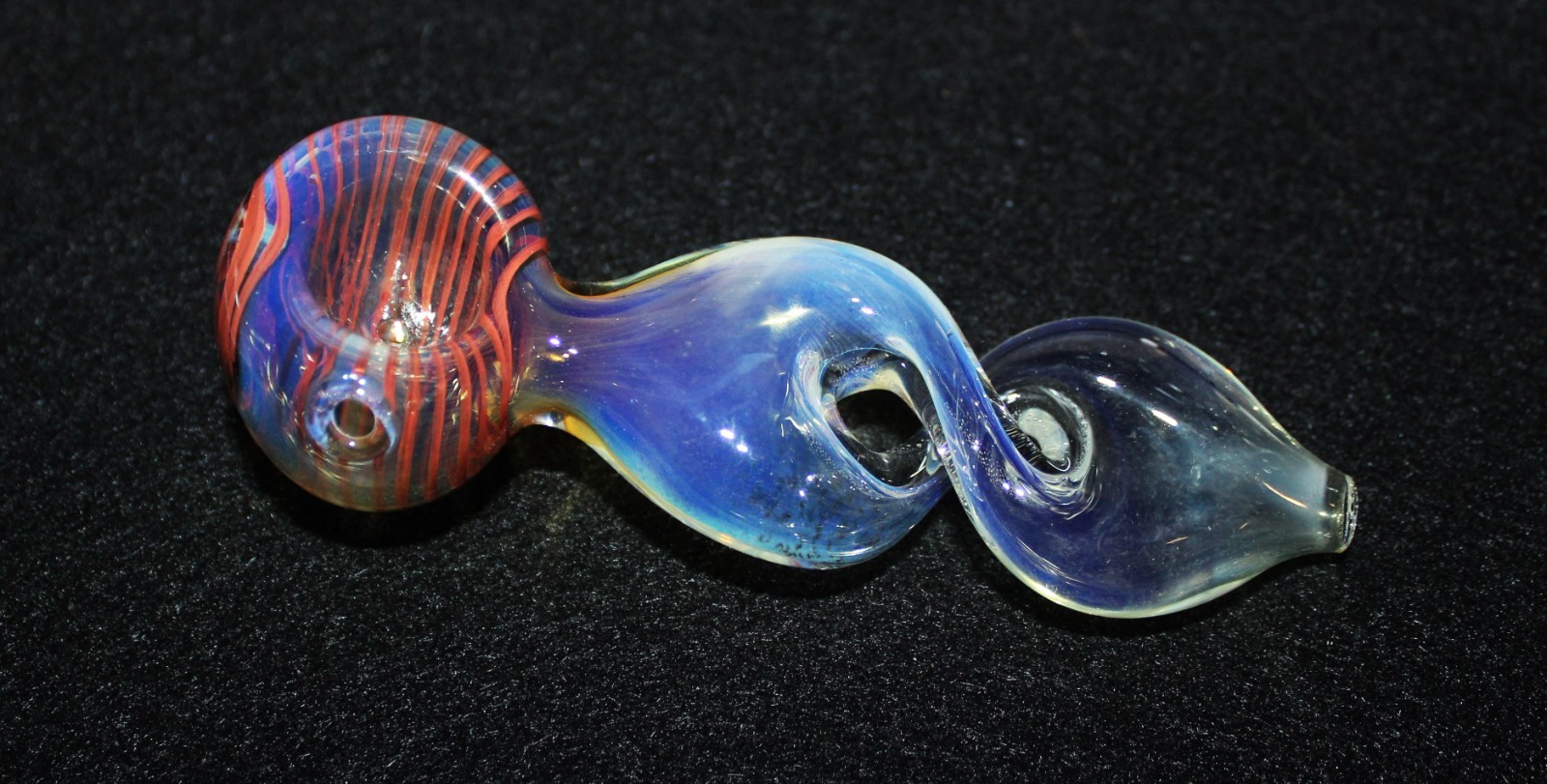 4 ½” INFINITY RED Color Changing Tobacco Smoking Glass Pipe Twist Glass pipes