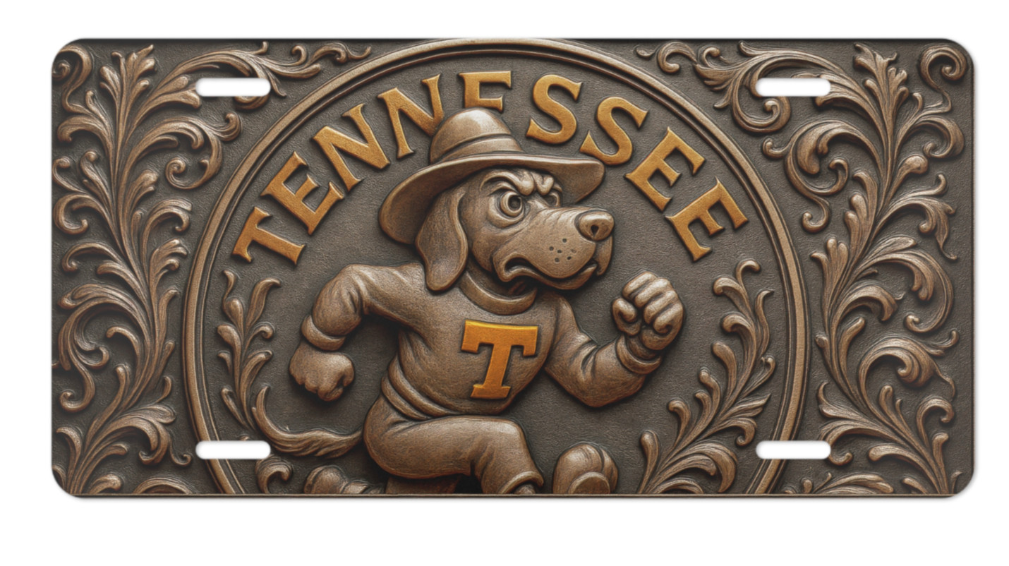 Tennessee Vols 12″x6″ License Plate | Vintage Smokey Flat Surface Car Tag | Flat