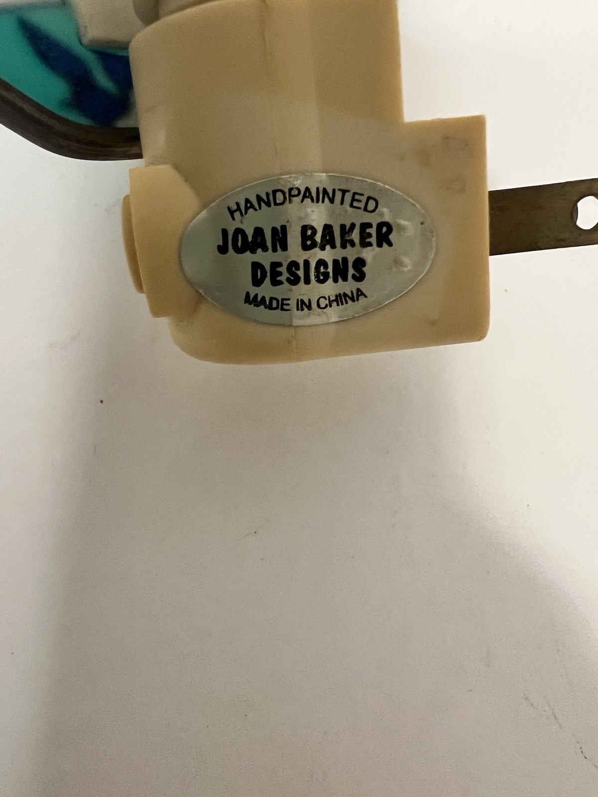 Joan Baker Designs Hand Painted Plug In Night Light Blue Stained Glass Works
