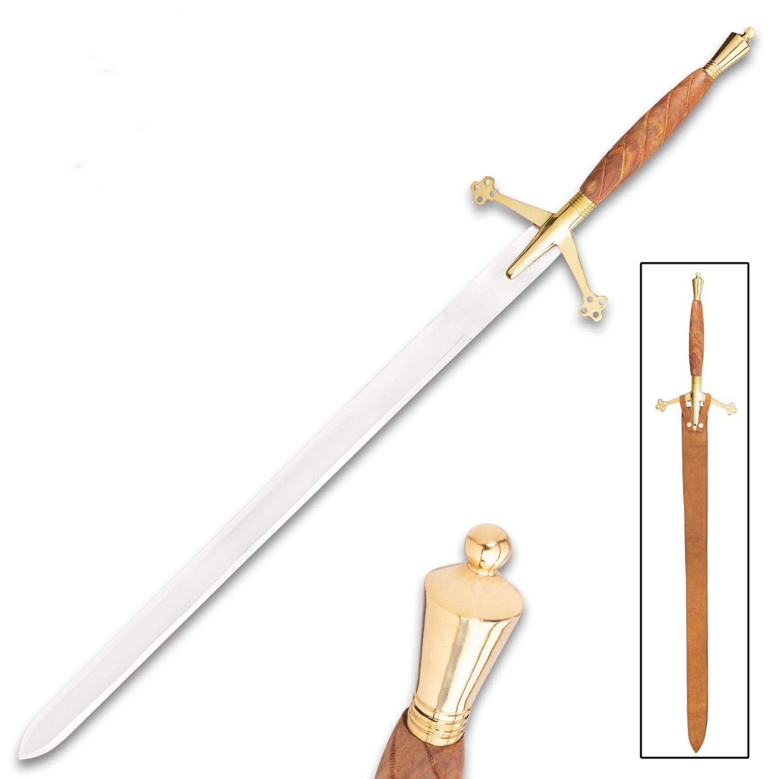 43″ Full Size Medieval Scottish Claymore Sword Cosplay Knight Two-Handed Fantasy