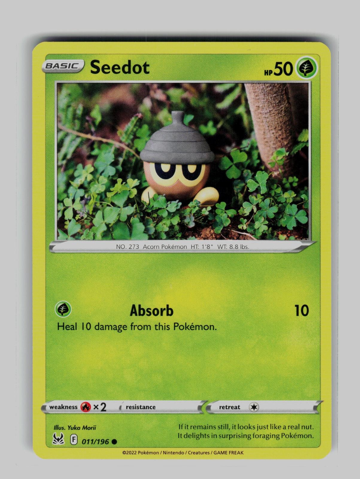 Seedot 011/196 Common Lost Origin Pokemon Near Mint
