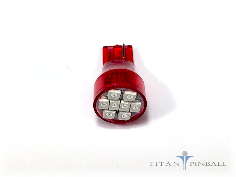 Super Bright Pinball Flasher. #906 Wedge Low Profile 8 SMD LEDs. RED
