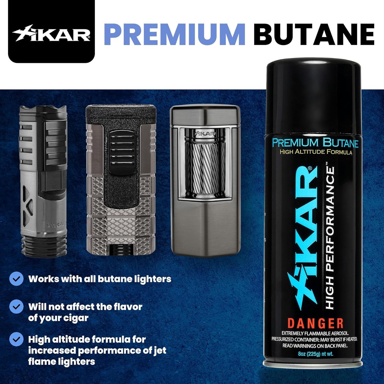 Xikar Premium High Performance Butane Fuel Lighter Refill – 8OZ – 518HP