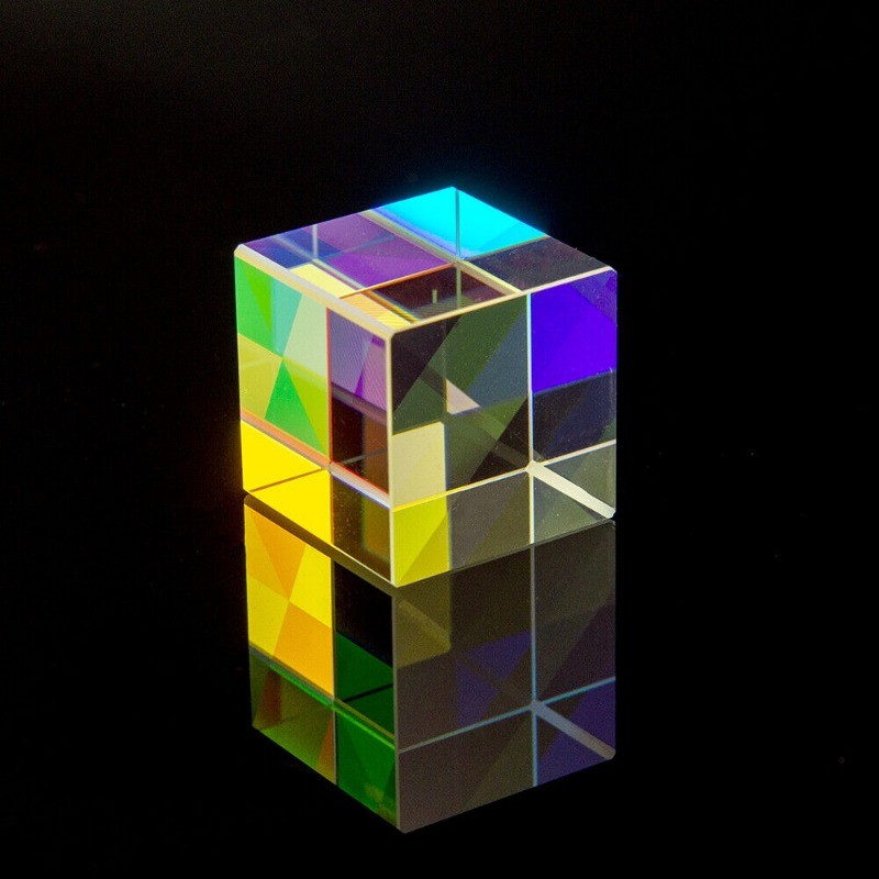 1PC 60mm Six-Sided Optical Prism Combine Cube Prism Beam Splitting Prism