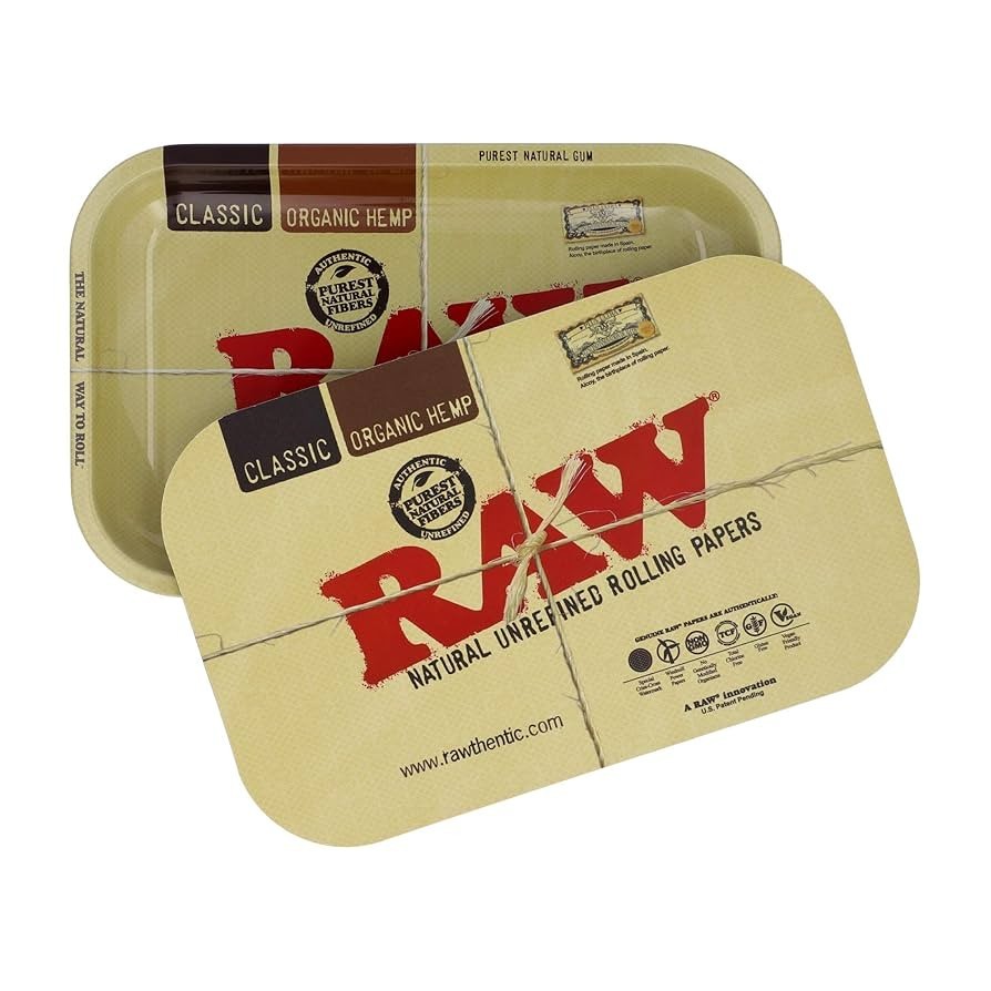 Raw Mini Rolling Tray with Magnetic Cover – 5 x 7 inch – Authentic Raw Products