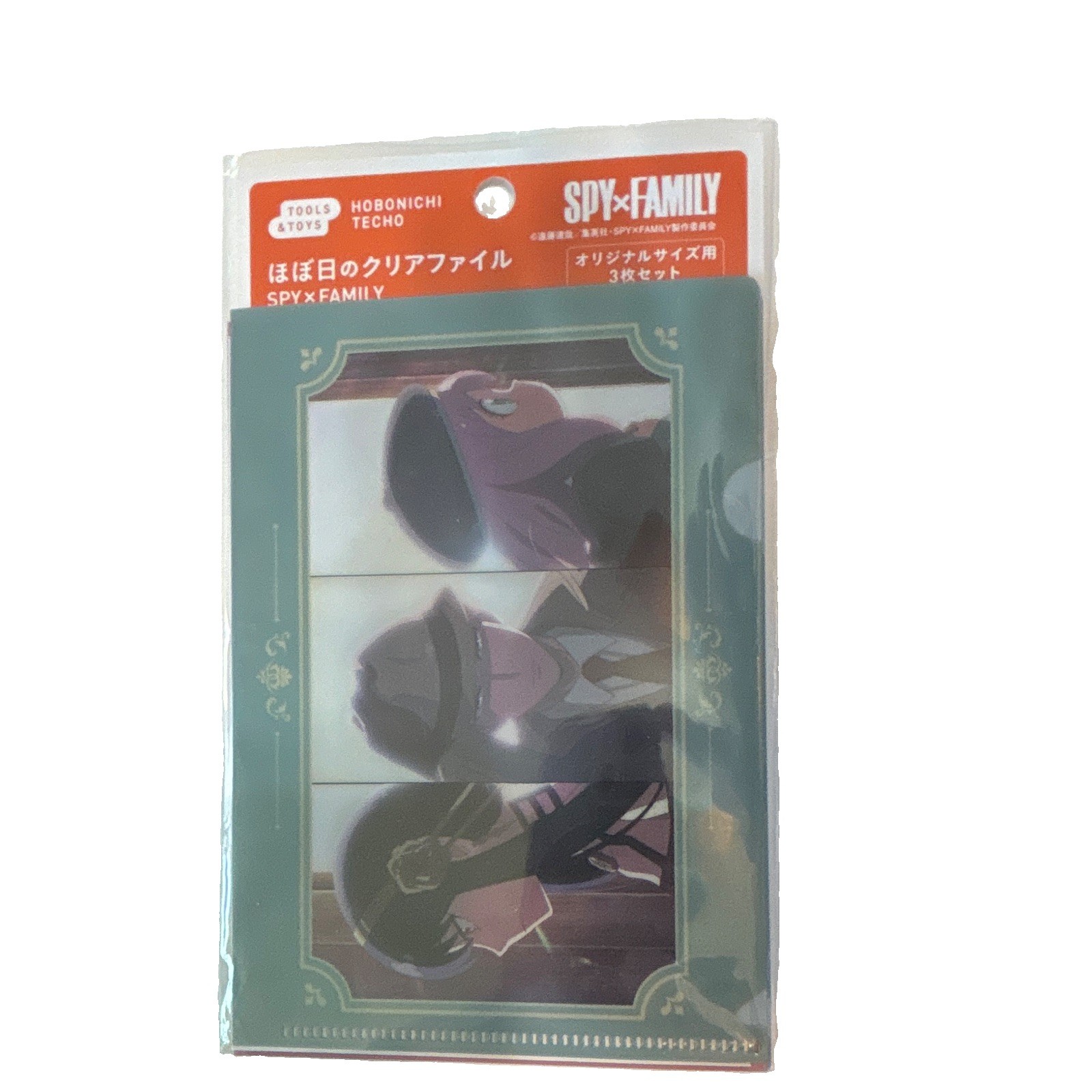 Hobonichi Techo SPY×FAMILY A6 Clear File Set of 3 Green Anya Loid Yor