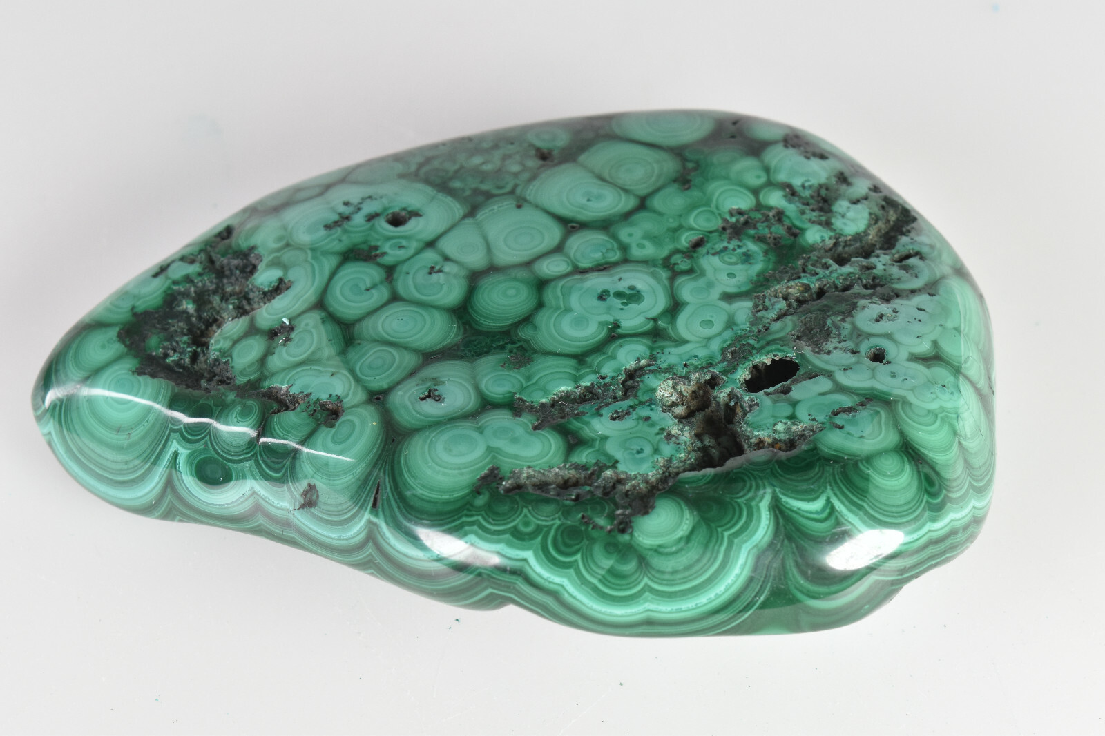 Polished Botryoidal Malachite from Congo 9.5 cm # 21104