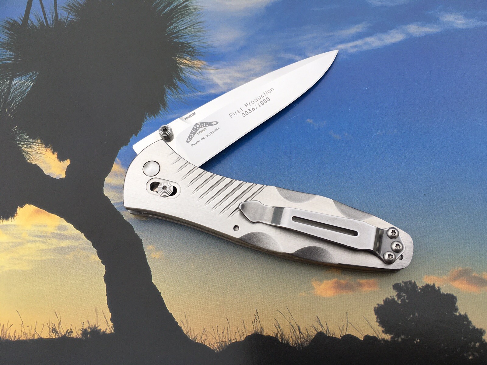 BENCHMADE 780 AXIS, LINERLESS OSBORNE DESIGN 154CM BLADE 0036/1000 USA