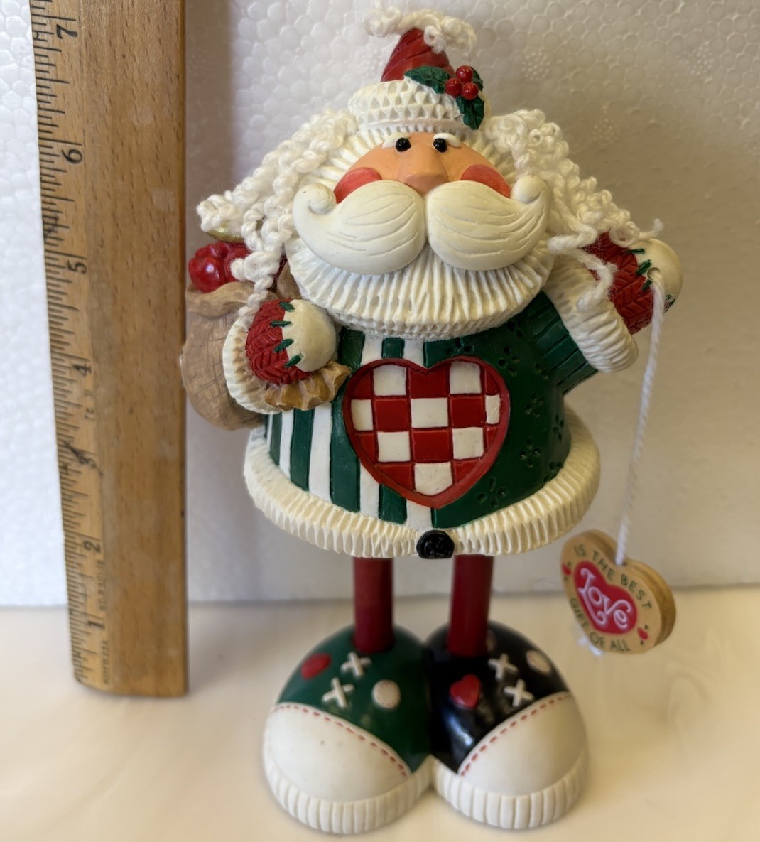 VTG Enesco Christmas Santa A PIECE OF MY HEART Love is Best Gift Cindy Kiernicki