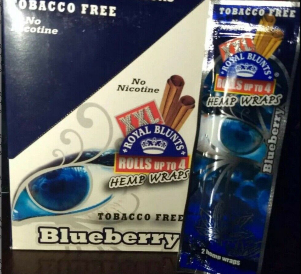 Royal extra wide Herbal Papers Blueberry 6/2ct Packs